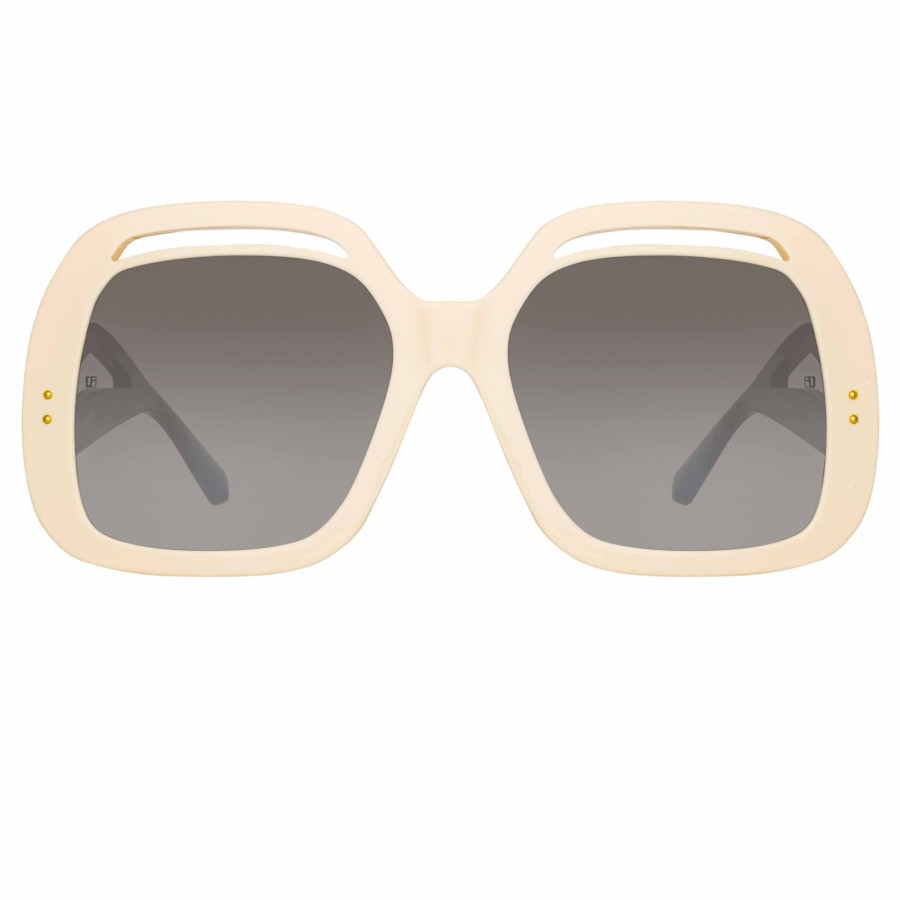 Sunglasses Linda Farrow | Renata Oversized Sunglasses In Cream