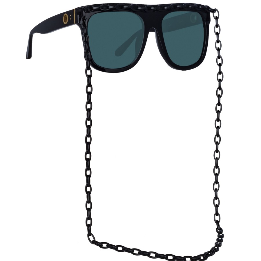 Sunglasses Linda Farrow | Dakota Flat Top Sunglasses In Black