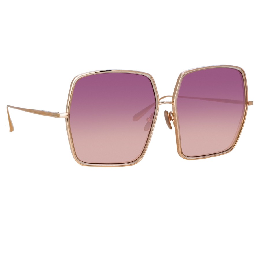 Sunglasses Linda Farrow | Camaro Oversized Sunglasses In Rose Gold And Wine