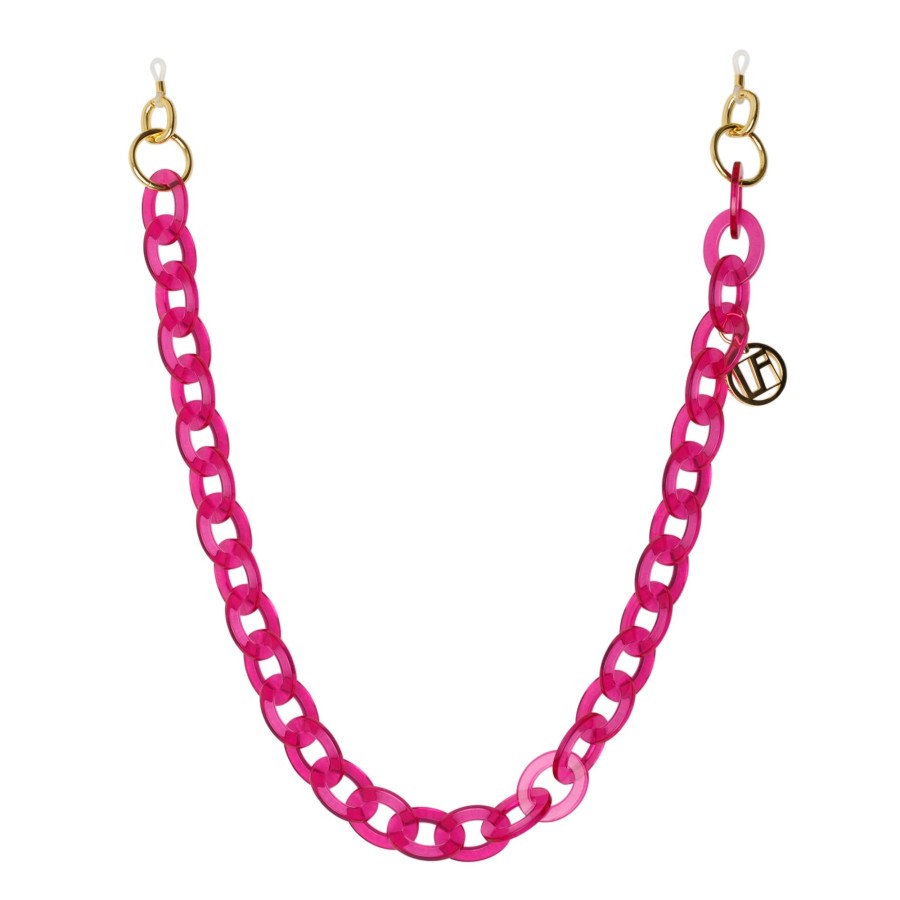 Accessories Linda Farrow | Fuchsia Oval Link Chain