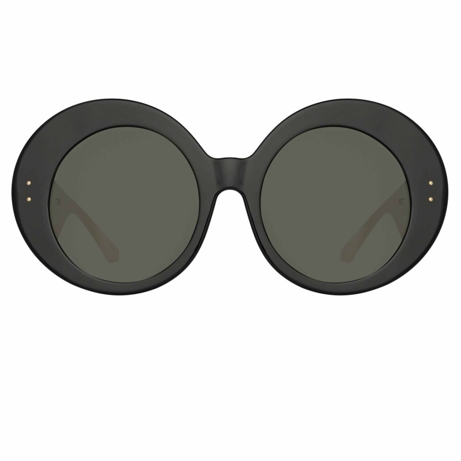 Sunglasses Linda Farrow | Donyale Oversized Sunglasses In Black