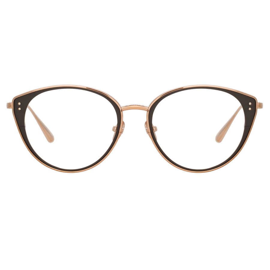 Opticals Linda Farrow | Alba Cat Eye Optical Frame In Rose Gold