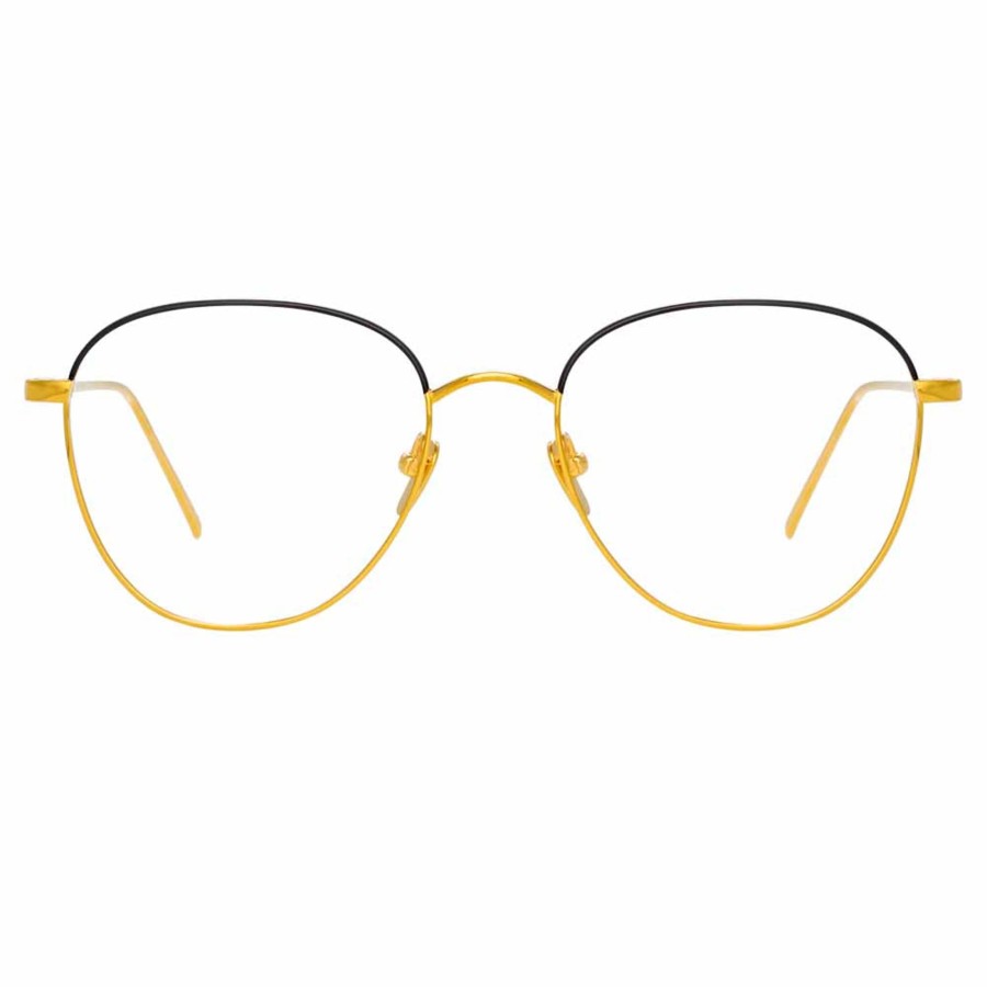 Opticals Linda Farrow | The Raif | Square Optical Frame In Yellow Gold (C24)