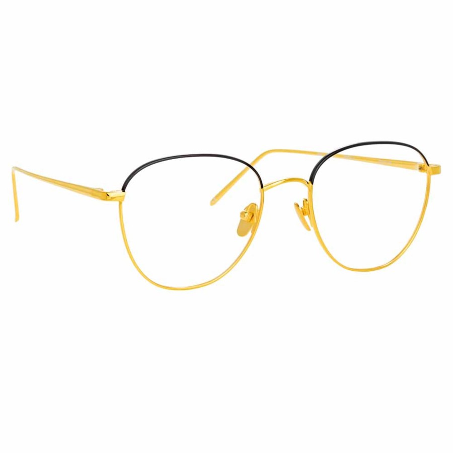 Opticals Linda Farrow | The Raif | Square Optical Frame In Yellow Gold (C24)