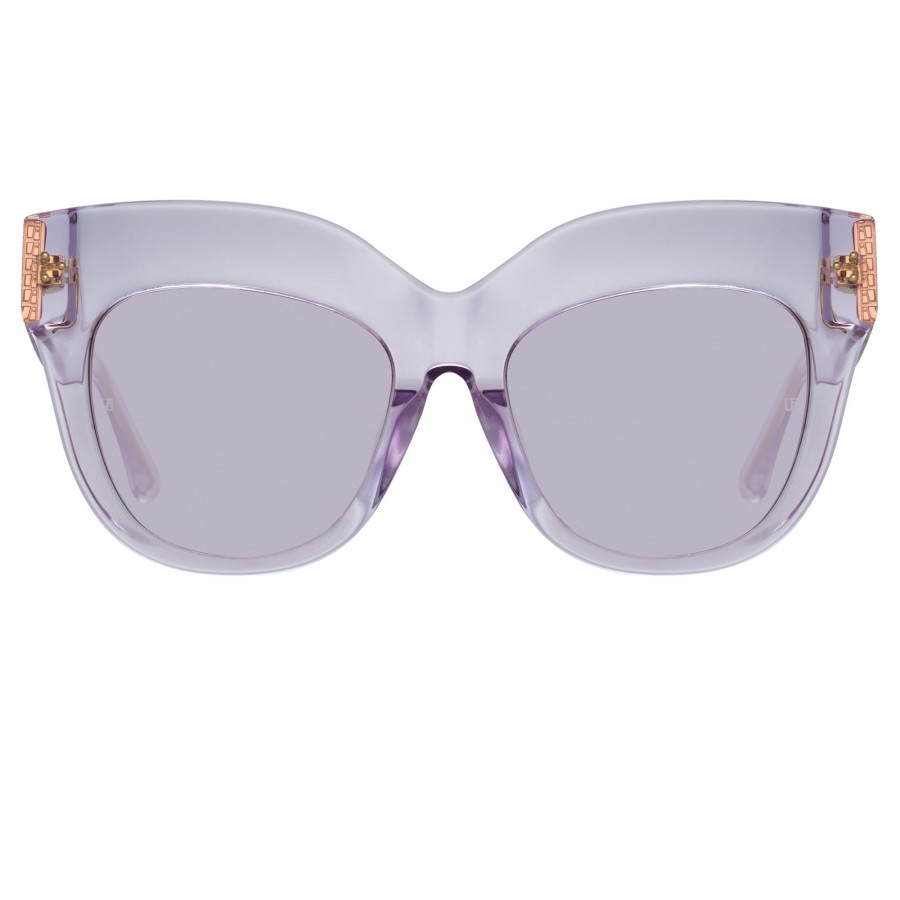 Sunglasses Linda Farrow | Dunaway Oversized Sunglasses In Lilac