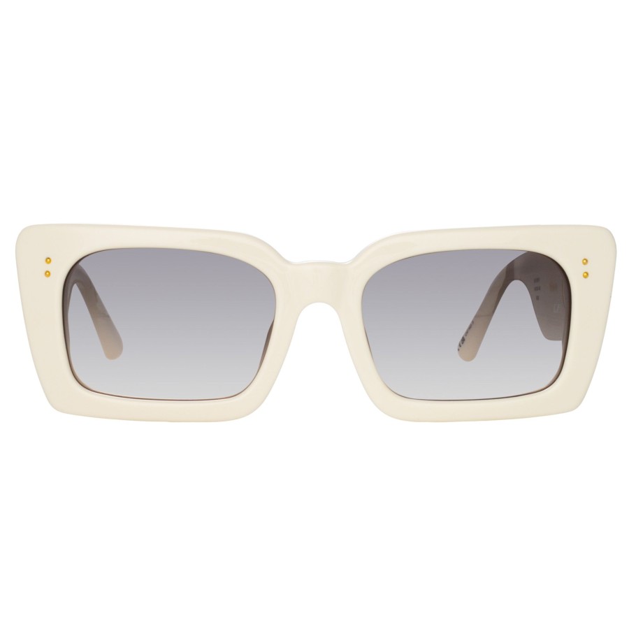 Sunglasses Linda Farrow | Nieve Rectangular Sunglasses In White