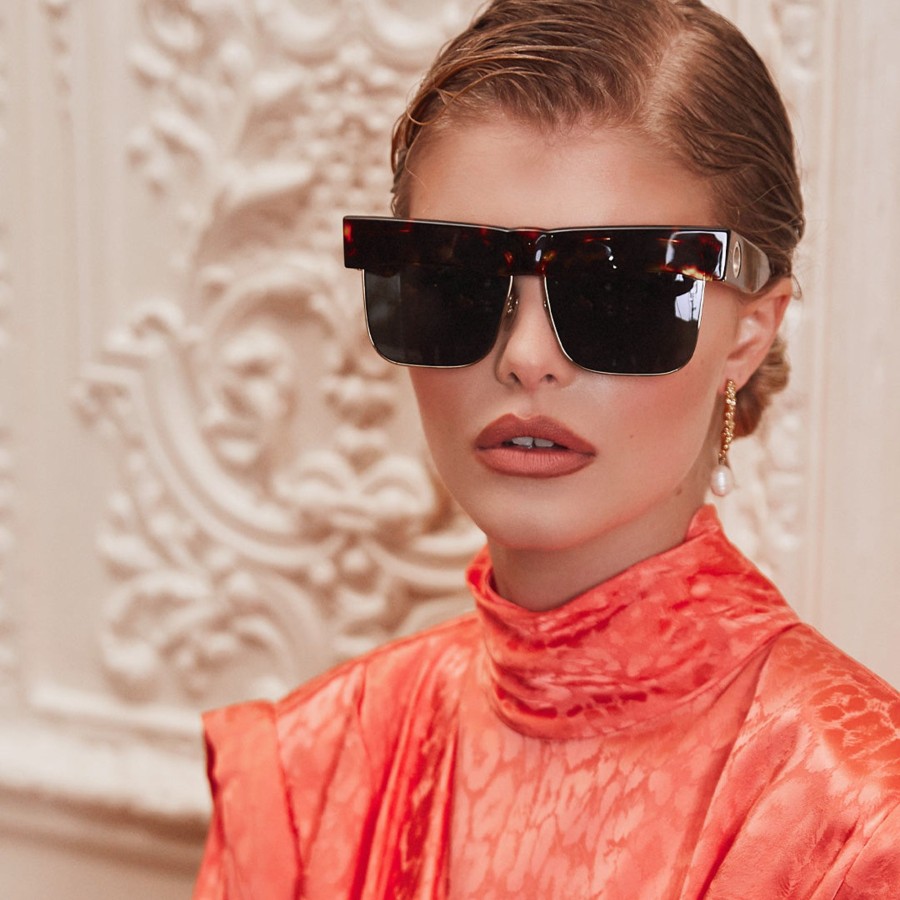 Sunglasses Linda Farrow | Rosalie Oversized Sunglasses In Tortoiseshell