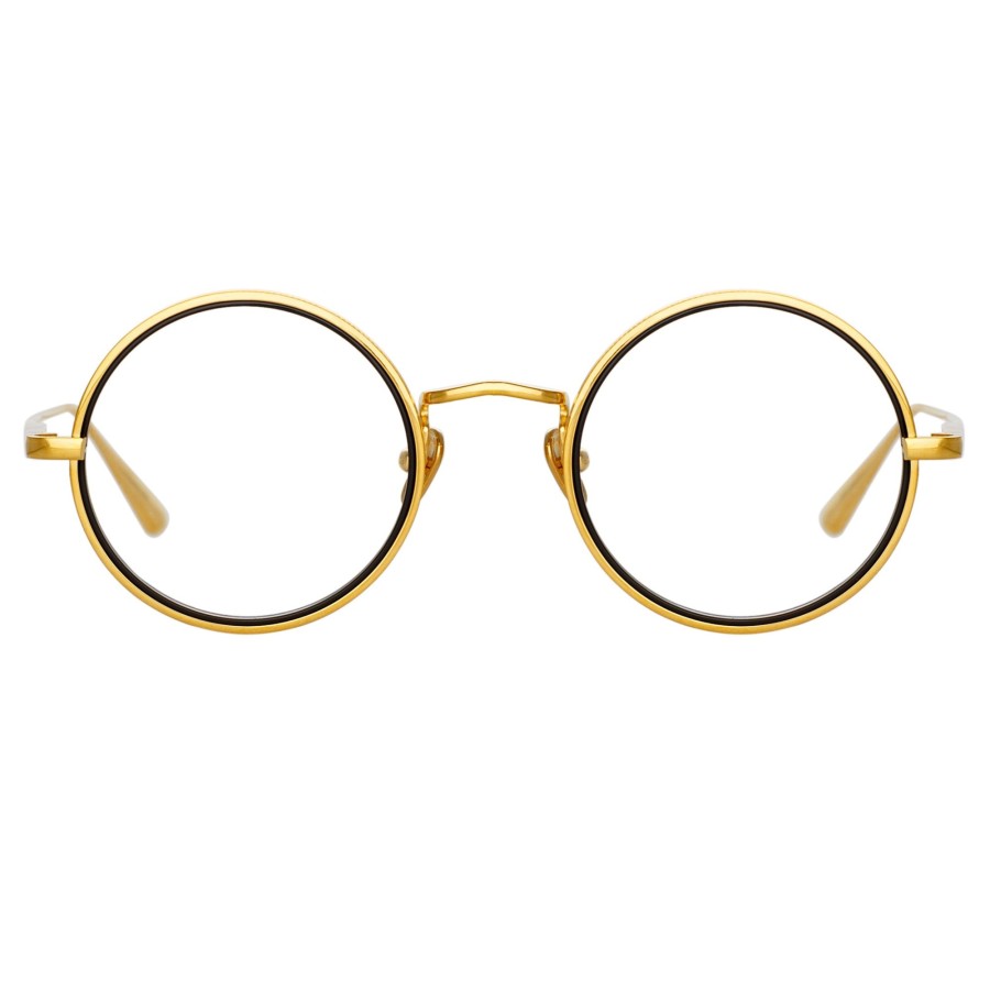 Opticals Linda Farrow | Cortina Oval Optical Frame In Yellow Gold (Men'S)