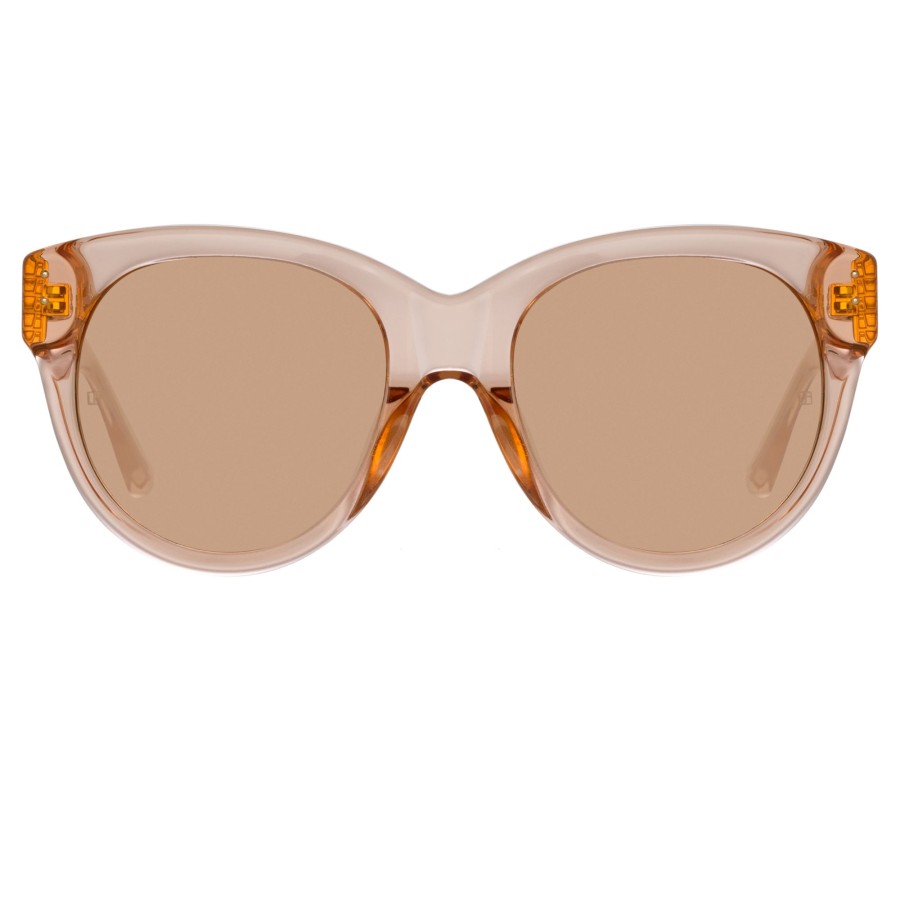 Sunglasses Linda Farrow | Madi Oversized Sunglasses In Peach