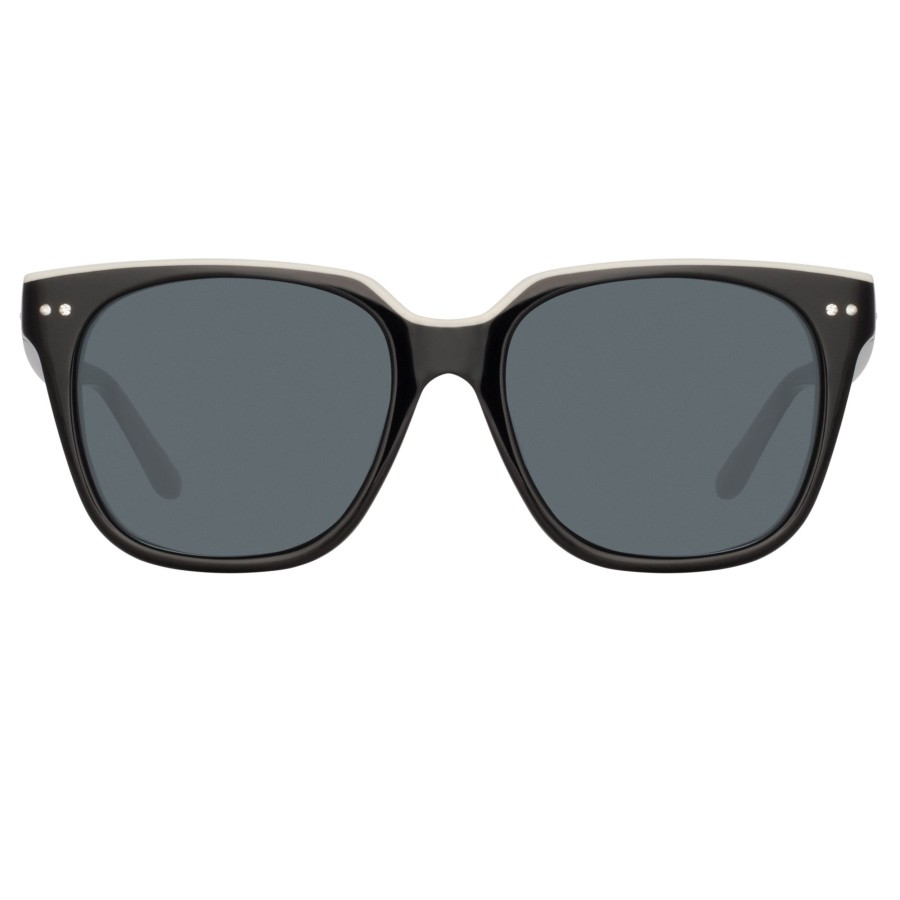 Sunglasses Linda Farrow | Magda Butrym D-Frame Sunglasses In Black And White