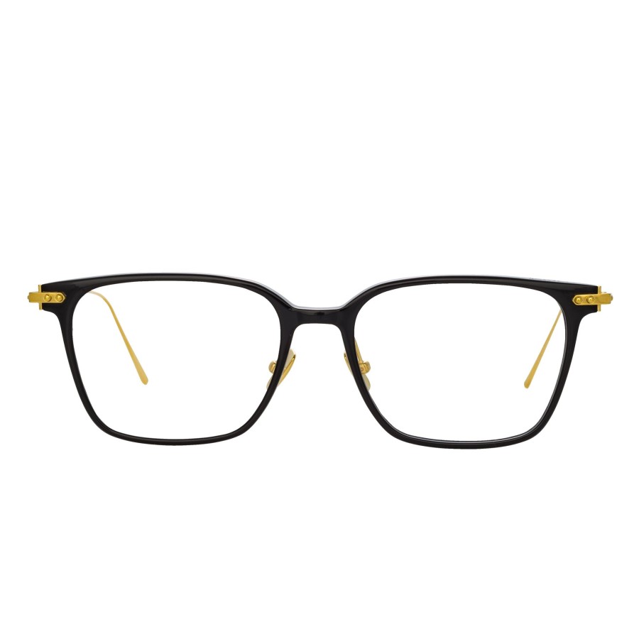 Opticals Linda Farrow | Gehry Rectangular Optical Frame In Yellow Gold And Black