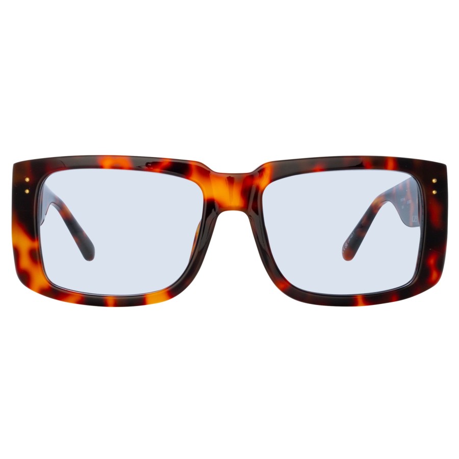 Sunglasses Linda Farrow | Morrison Rectangular Sunglasses In Tortoiseshell And Blue