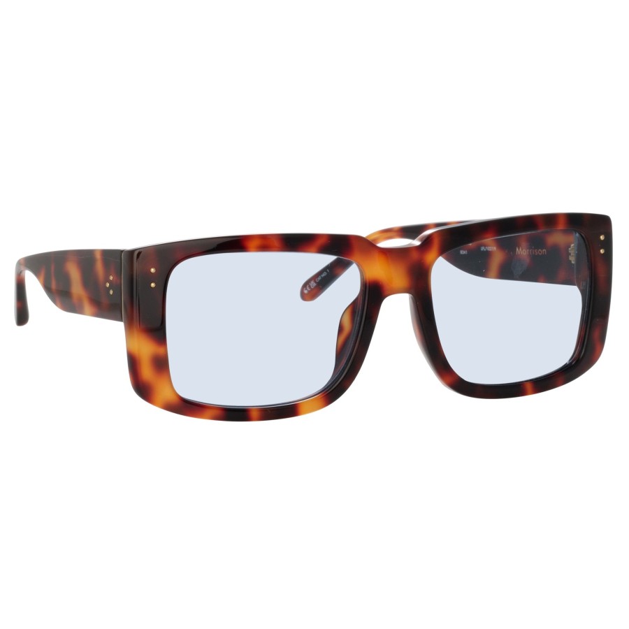 Sunglasses Linda Farrow | Morrison Rectangular Sunglasses In Tortoiseshell And Blue