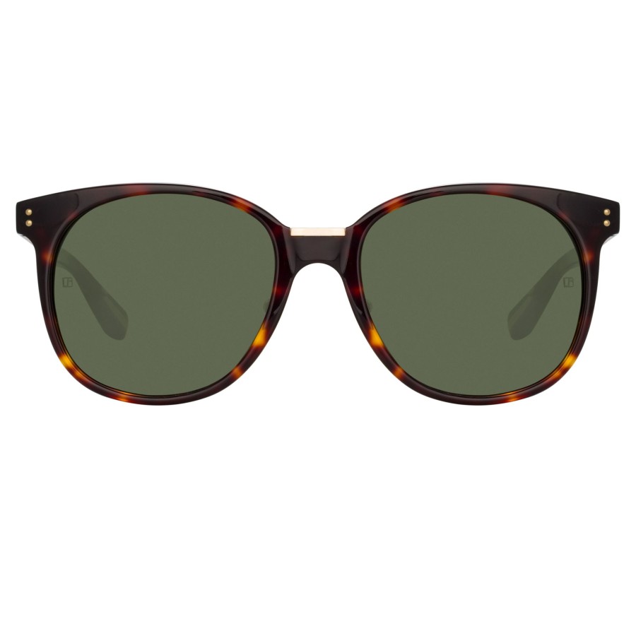 Sunglasses Linda Farrow | Palla D-Frame Sunglasses In Tortoiseshell