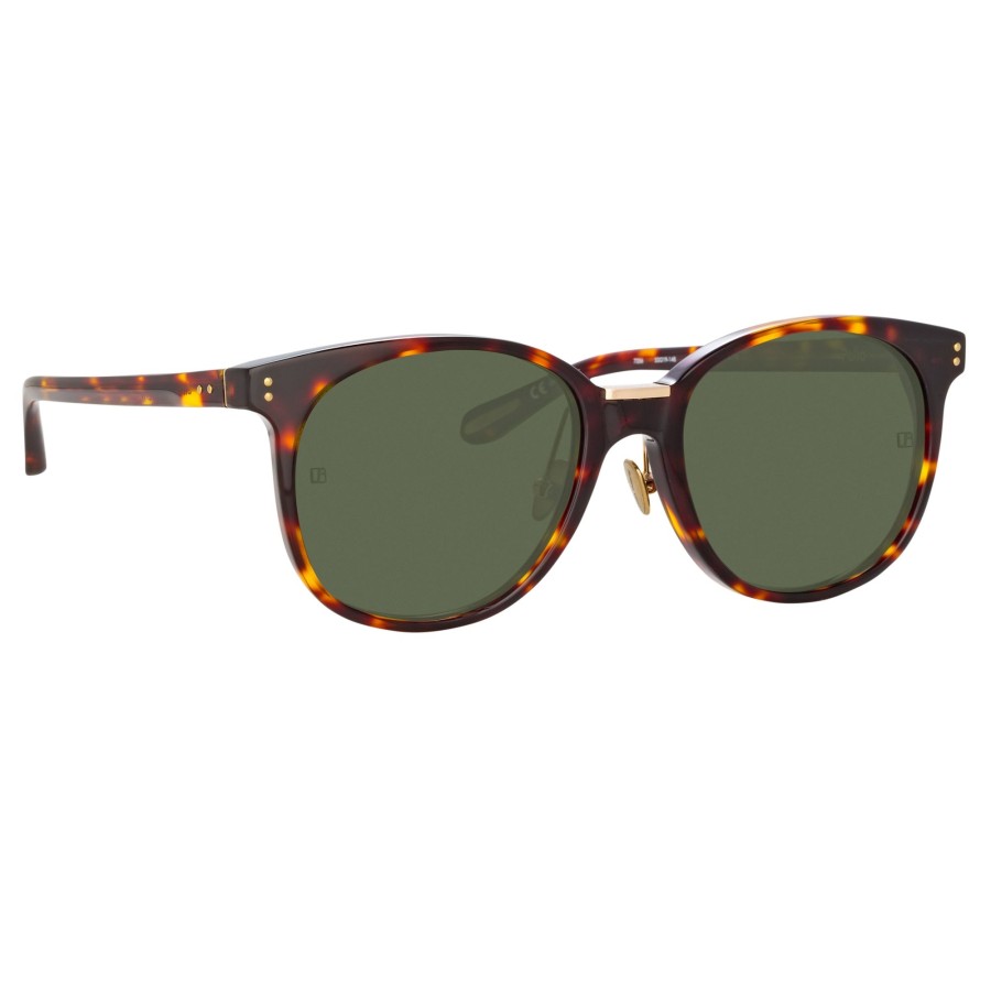 Sunglasses Linda Farrow | Palla D-Frame Sunglasses In Tortoiseshell