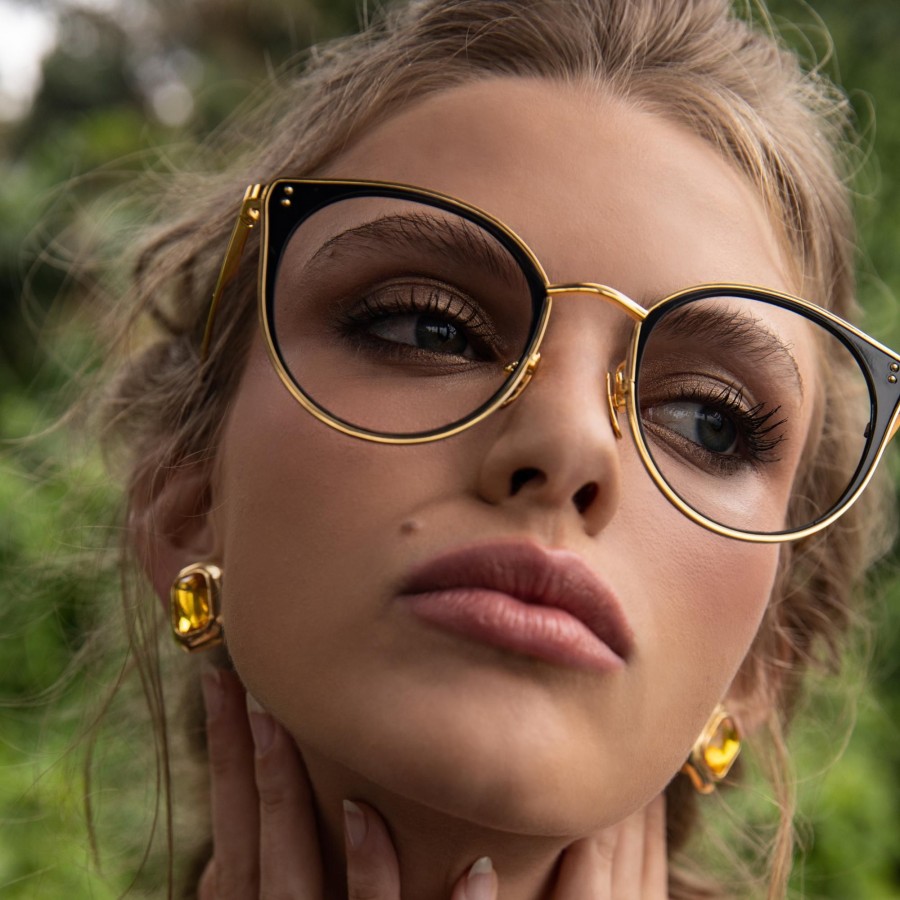 Opticals Linda Farrow | Neusa Oval Optical Frame In Yellow Gold