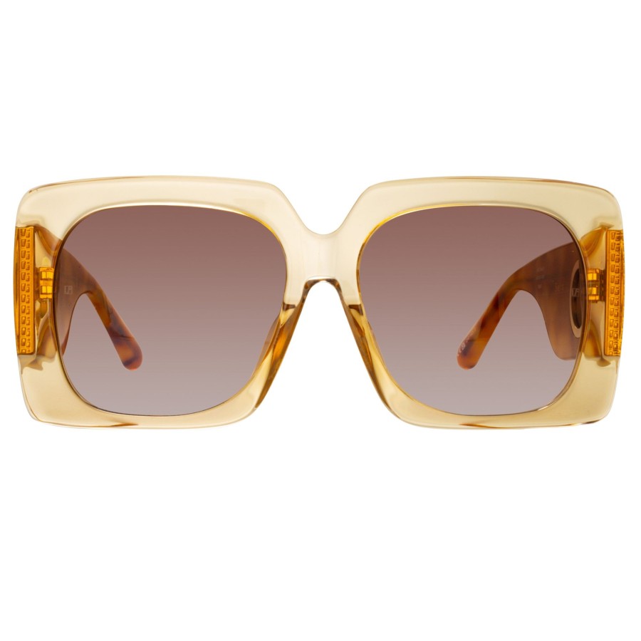 Sunglasses Linda Farrow | Sierra Oversized Sunglasses In Saffron