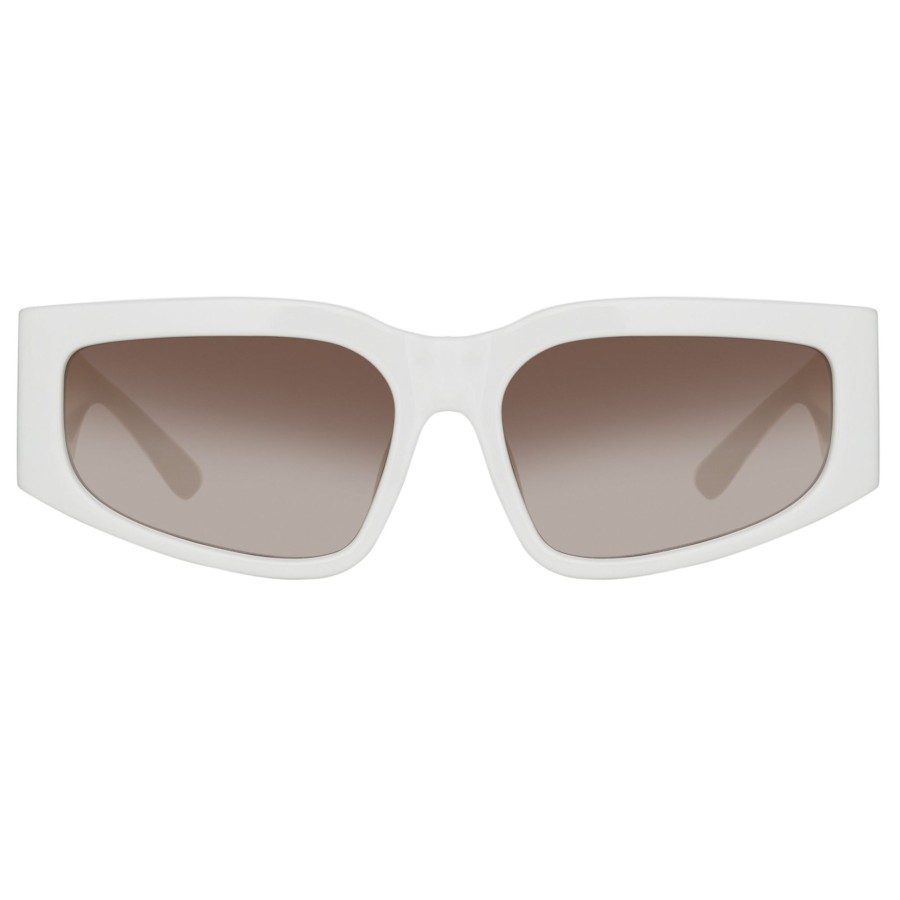 Sunglasses Linda Farrow | Senna Cat Eye Sunglasses In White