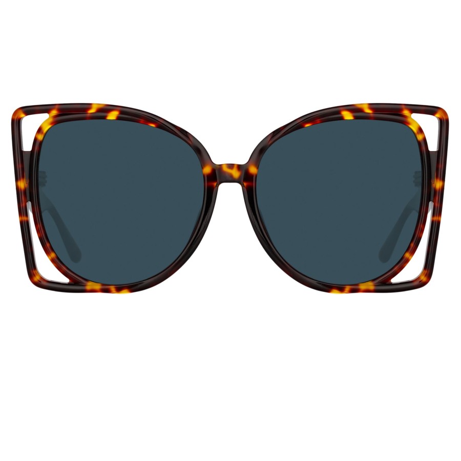 Sunglasses Linda Farrow | Astra Cat Eye Sunglasses In Tortoiseshell