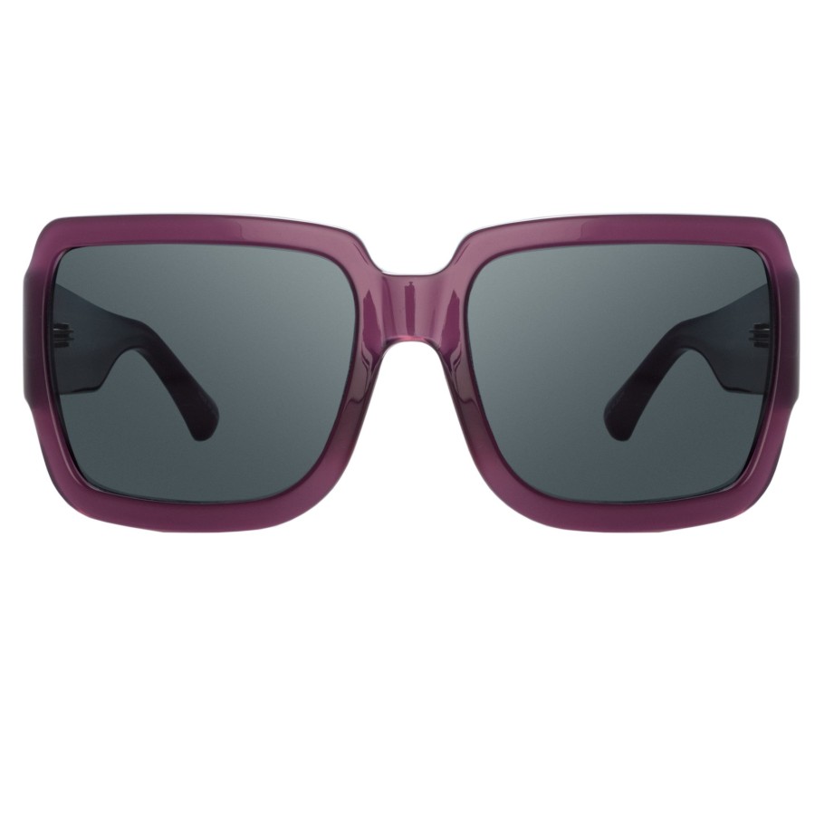 Sunglasses Linda Farrow | Dries Van Noten Oversized Sunglasses In Wine