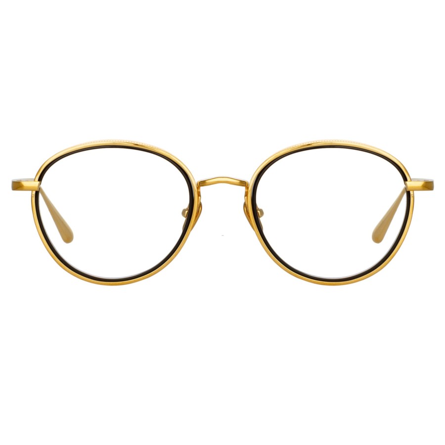 Opticals Linda Farrow | Moss Oval Optical Frame In Yellow Gold