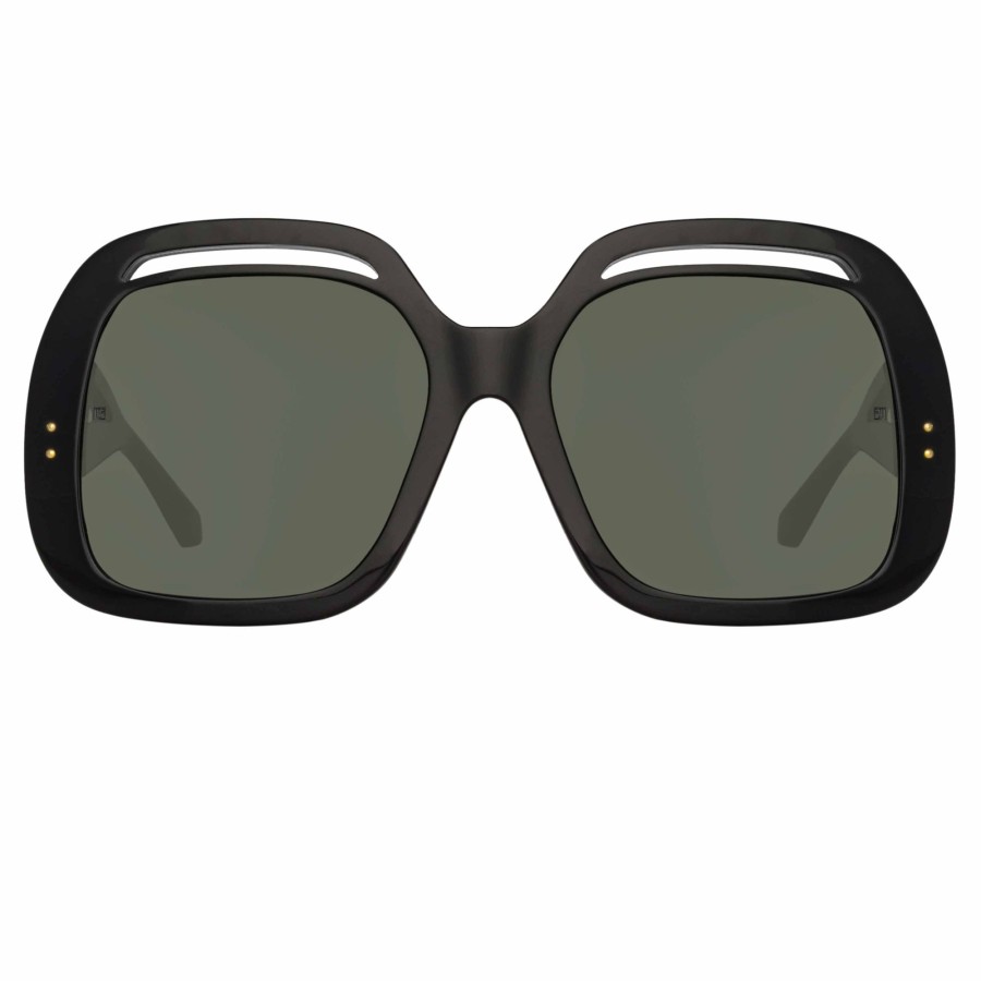 Sunglasses Linda Farrow | Renata Oversized Sunglasses In Black