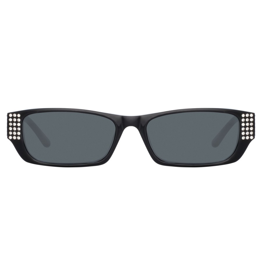 Sunglasses Linda Farrow | Magda Butrym Rectangular Sunglasses In Black