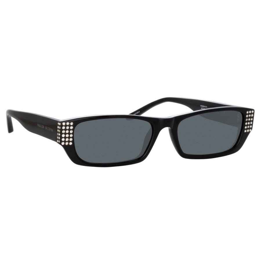 Sunglasses Linda Farrow | Magda Butrym Rectangular Sunglasses In Black