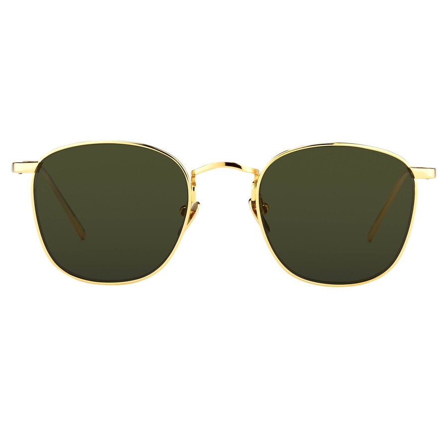 Sunglasses Linda Farrow | The Simon | Square Sunglasses In Yellow Gold