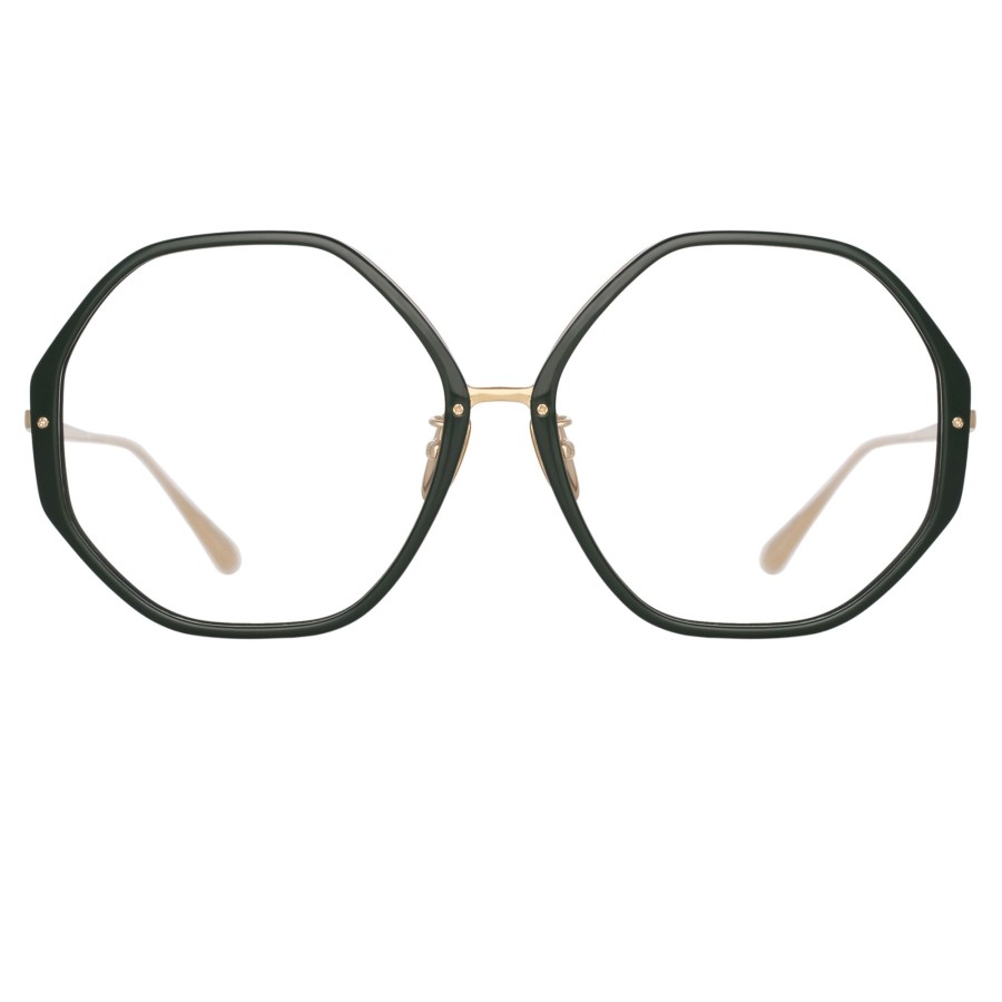 Opticals Linda Farrow | Alona Hexagon Optical Frame In Green