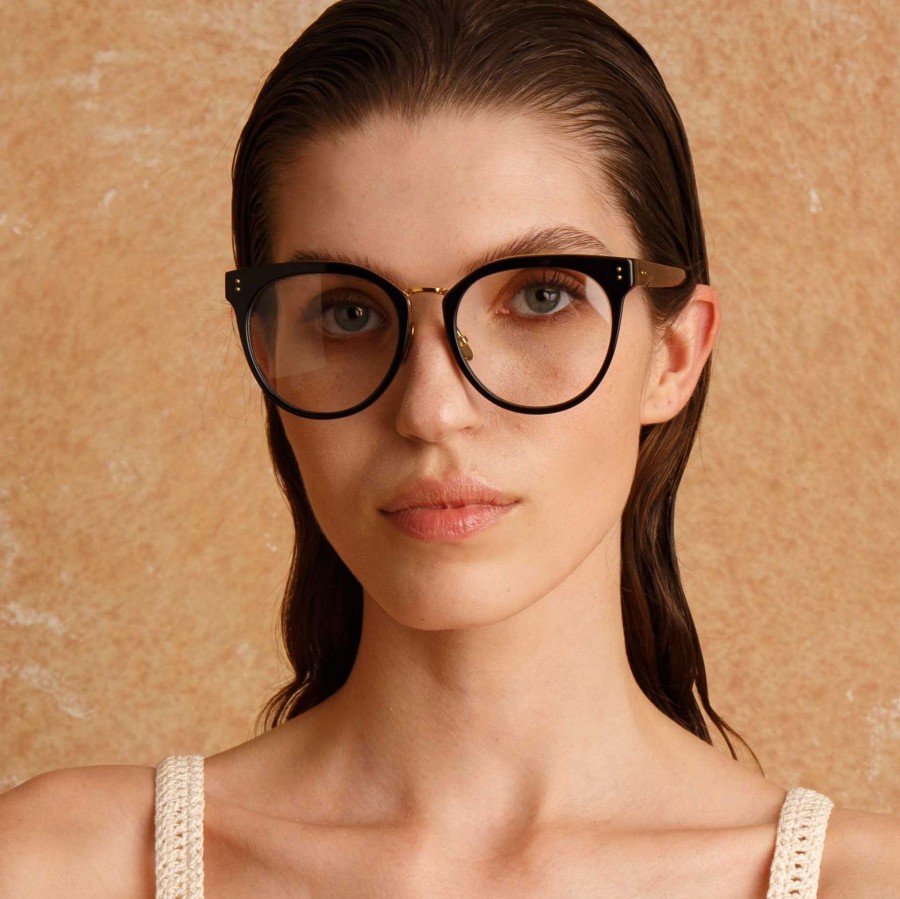 Opticals Linda Farrow | Carla Oval Optical Frame In Black