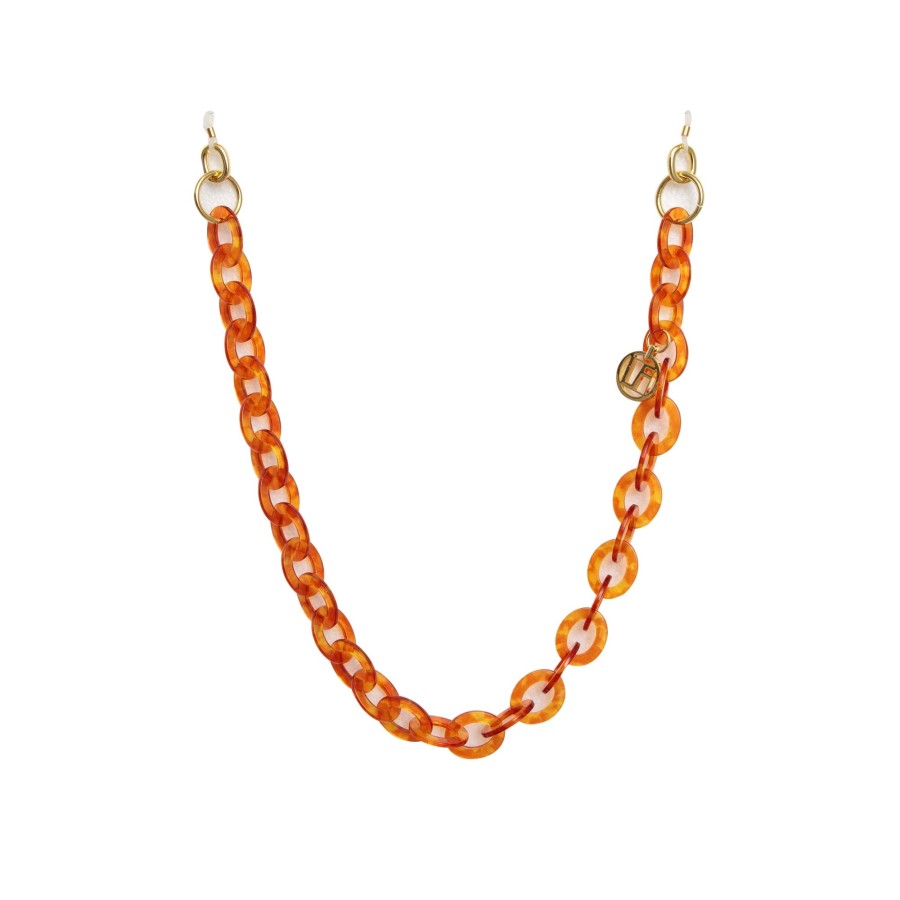 Accessories Linda Farrow | Amber Tortoiseshell Oval Chain