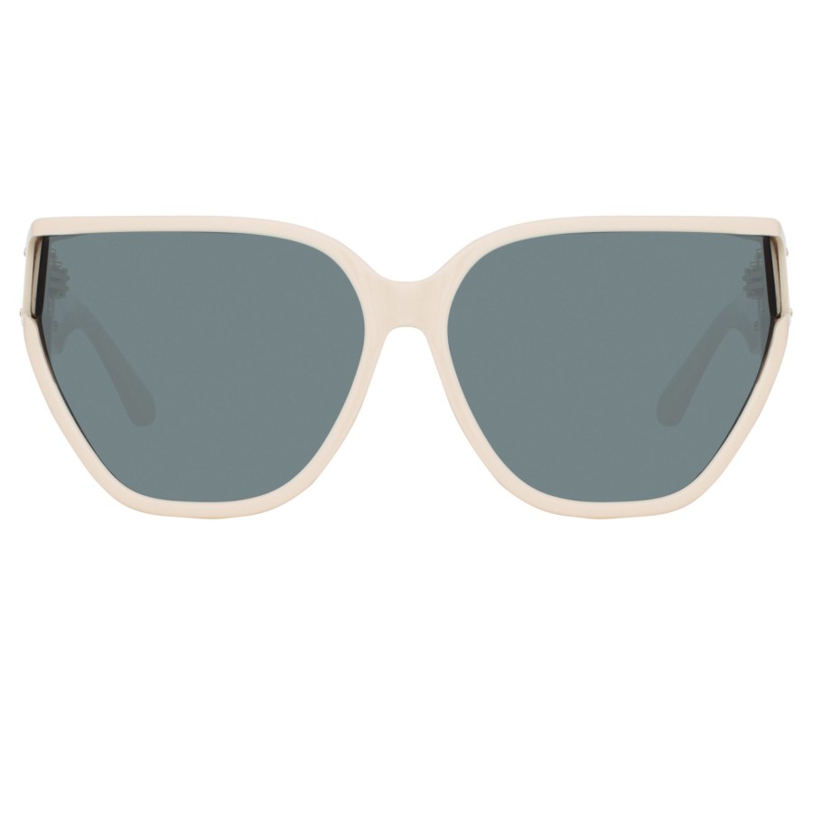 Sunglasses Linda Farrow | Sabine Oversized Sunglasses In Cream