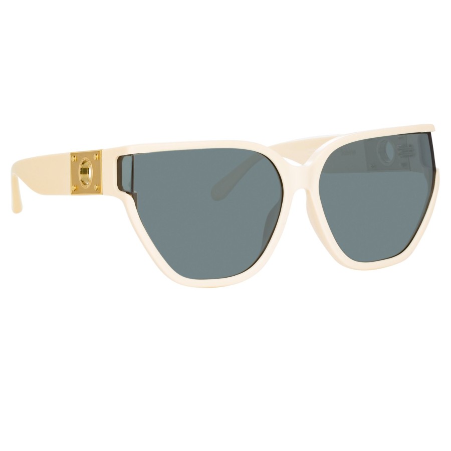 Sunglasses Linda Farrow | Sabine Oversized Sunglasses In Cream