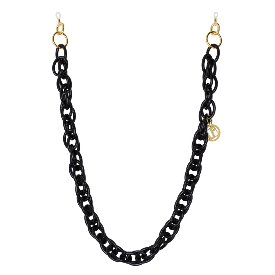 Accessories Linda Farrow | Multi Loop Black Acetate Chain