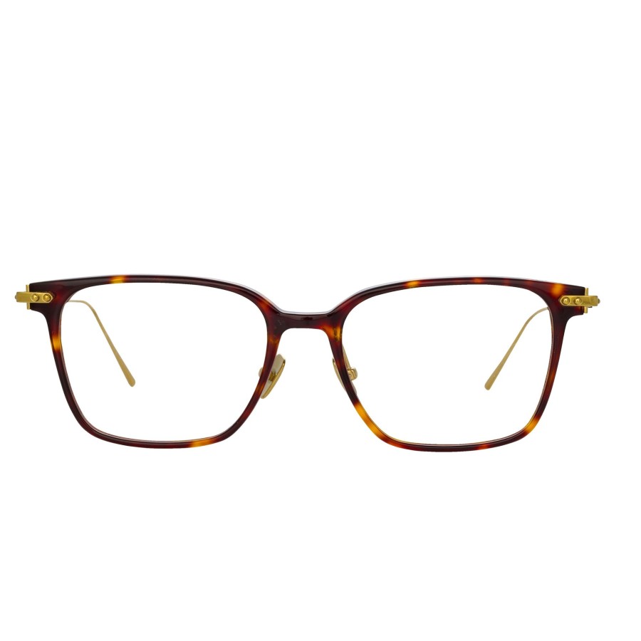 Opticals Linda Farrow | Gehry Rectangular Optical Frame In Tortoiseshell And Yellow Gold