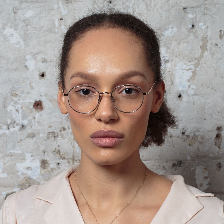 Opticals Linda Farrow | Anton Oval Optical Frame In Rose Gold And White Gold