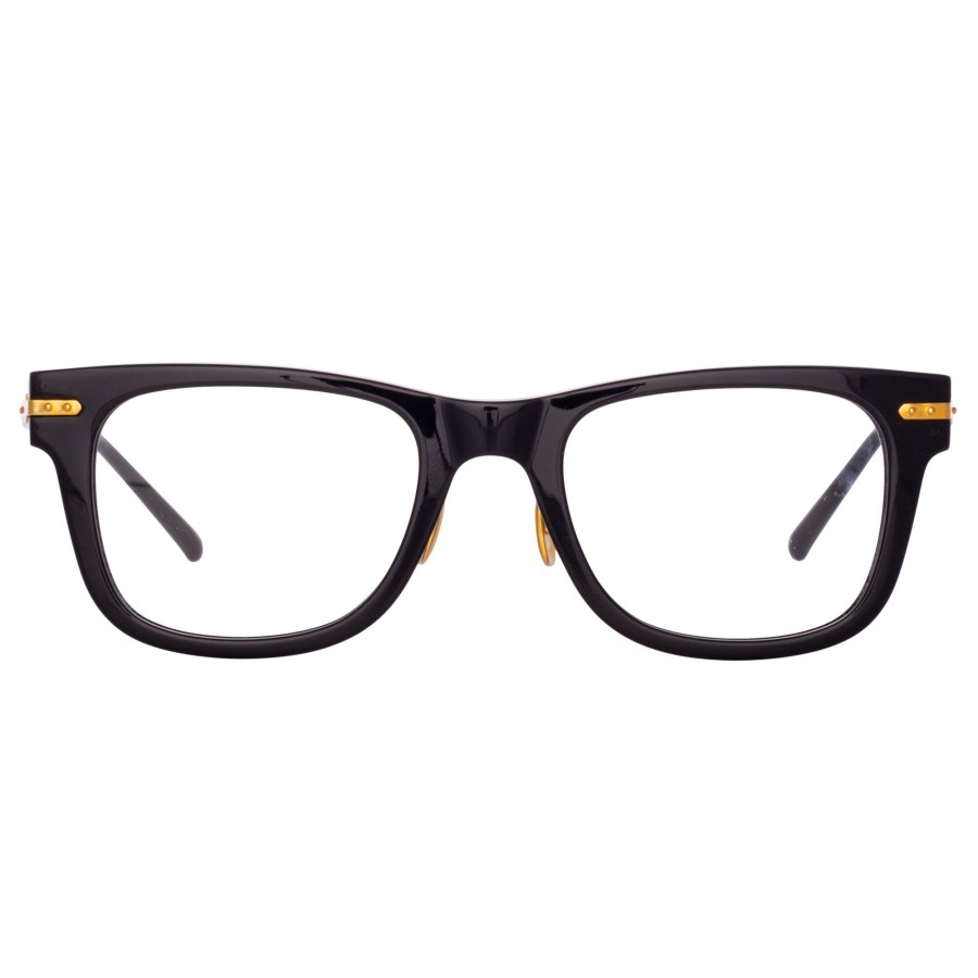 Opticals Linda Farrow | Men'S Portico Optical D-Frame In Black (Asian Fit)