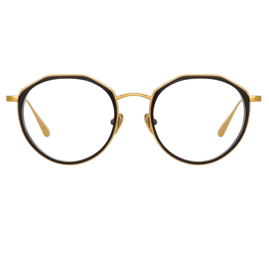 Opticals Linda Farrow | Cesar Angular Optical Frame In Yellow Gold And Black