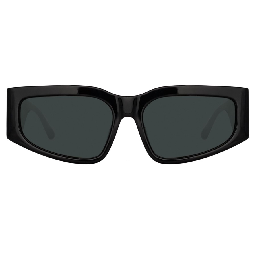 Sunglasses Linda Farrow | Senna Cat Eye Sunglasses In Black (Men'S)