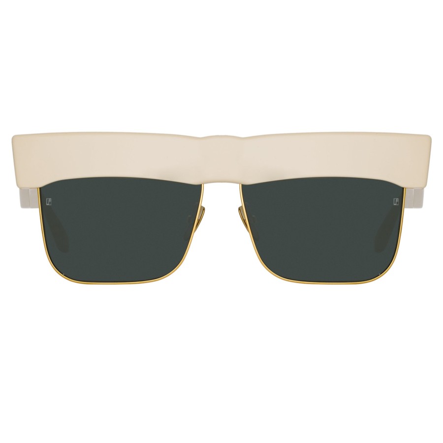 Sunglasses Linda Farrow | Rosalie Oversized Sunglasses In Cream