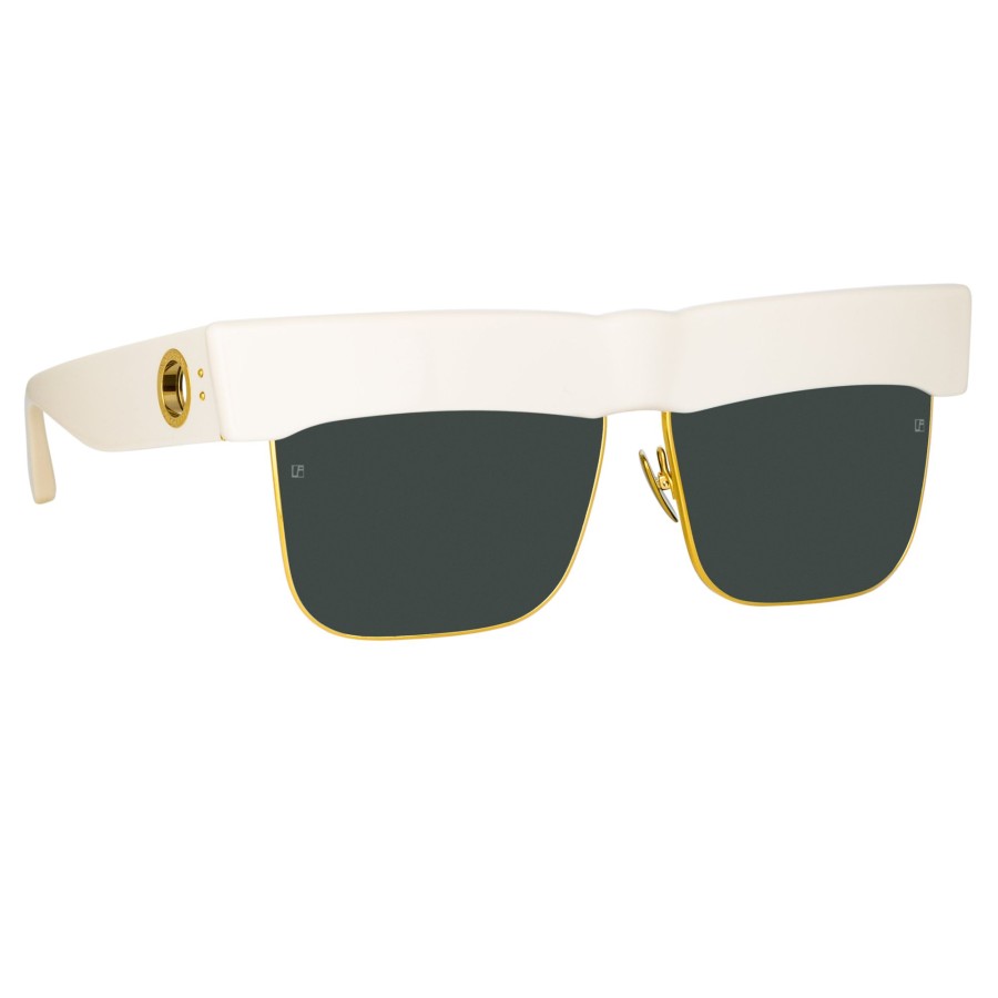 Sunglasses Linda Farrow | Rosalie Oversized Sunglasses In Cream