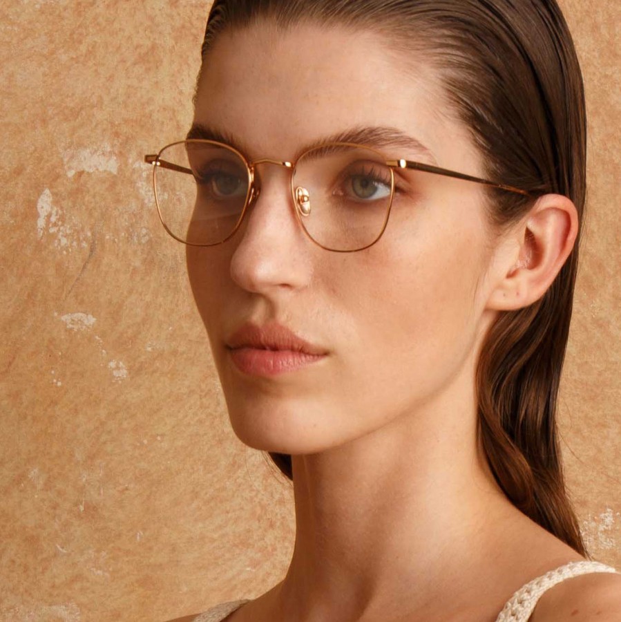 Opticals Linda Farrow | The Simon | Square Optical Frame In Yellow Gold (C6)