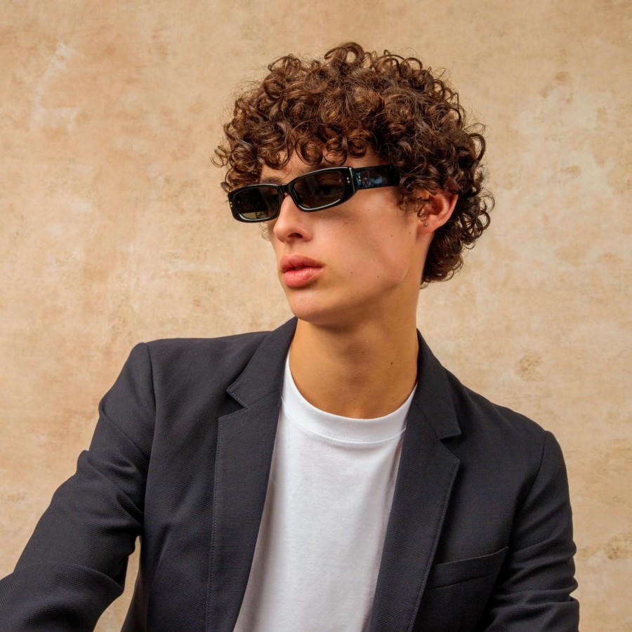 Sunglasses Linda Farrow | Men'S Talita Rectangular Sunglasses In Black