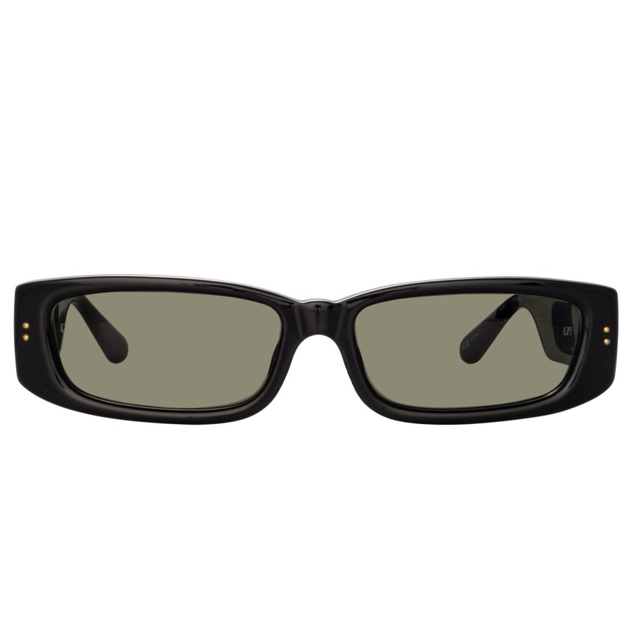 Sunglasses Linda Farrow | Men'S Talita Rectangular Sunglasses In Black