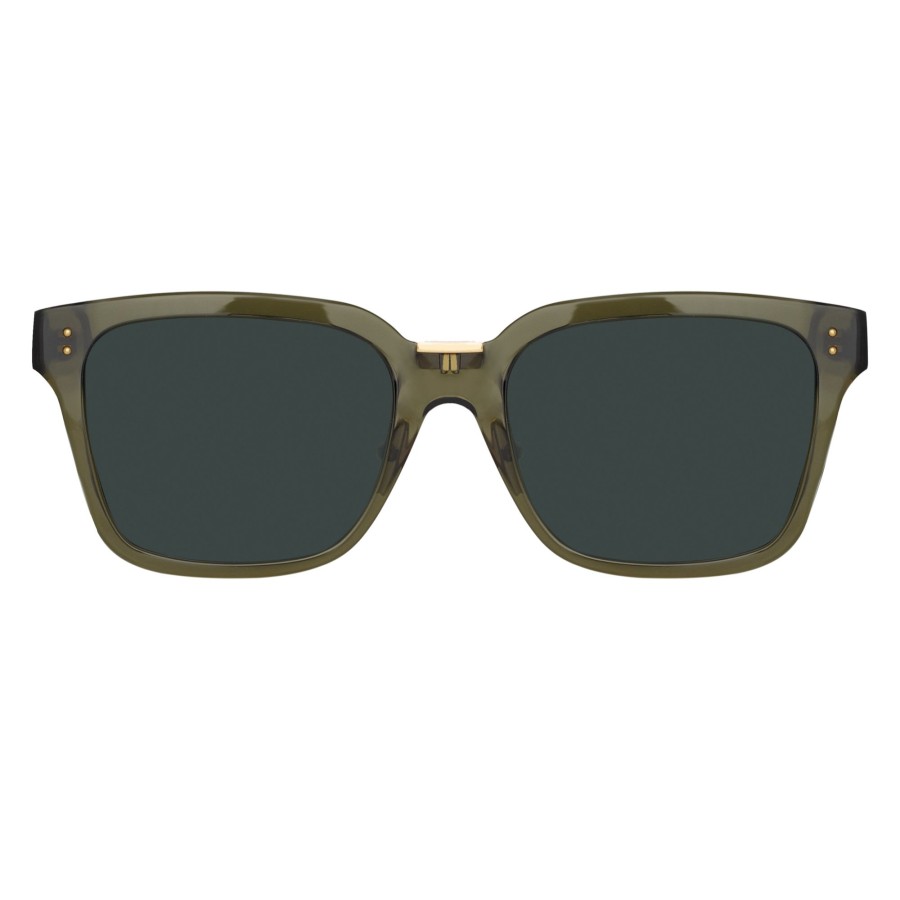 Sunglasses Linda Farrow | Desiree D-Frame Sunglasses In Green