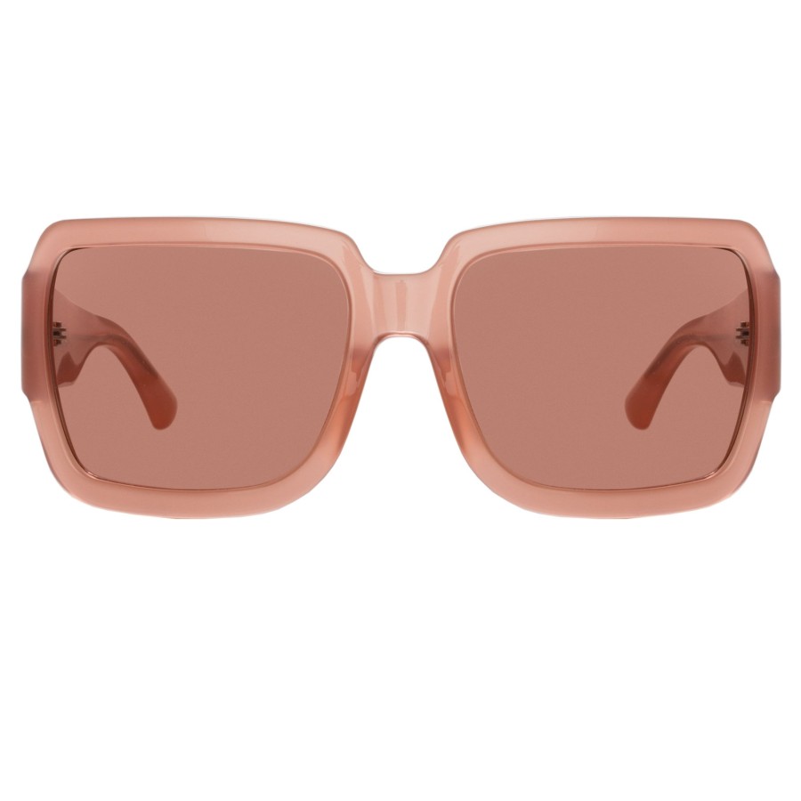 Sunglasses Linda Farrow | Dries Van Noten Oversized Sunglasses In Rust