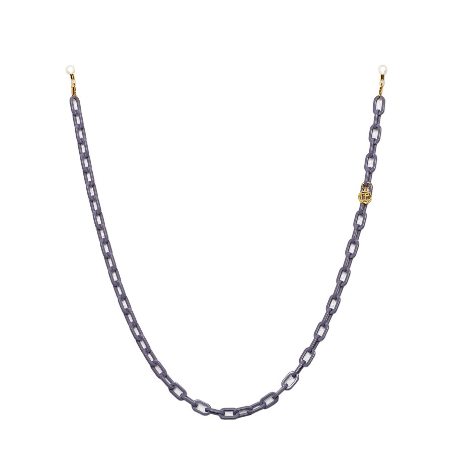 Accessories Linda Farrow | Lilac Small Square Acetate Chain