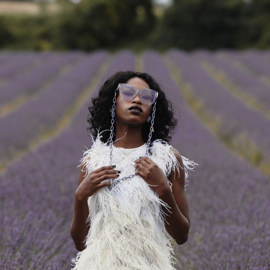 Accessories Linda Farrow | Lilac Small Square Acetate Chain