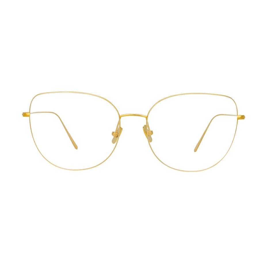 Opticals Linda Farrow | Maya Cat Eye Optical Frame In Yellow Gold